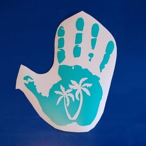 Large Jeep Wave Palm Tree Vinyl Decal